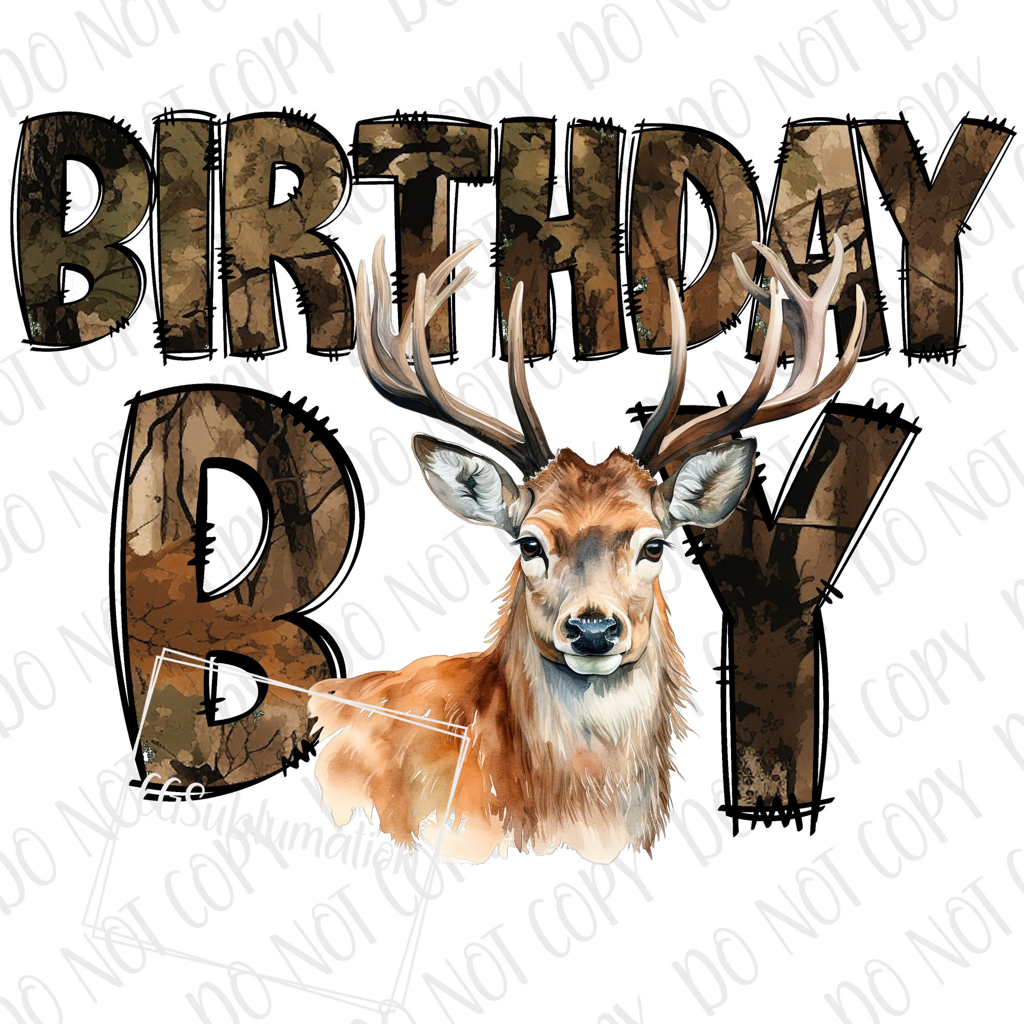 Happy Birthday Deer - Etsy for Free Printable Hunting Birthday Cards