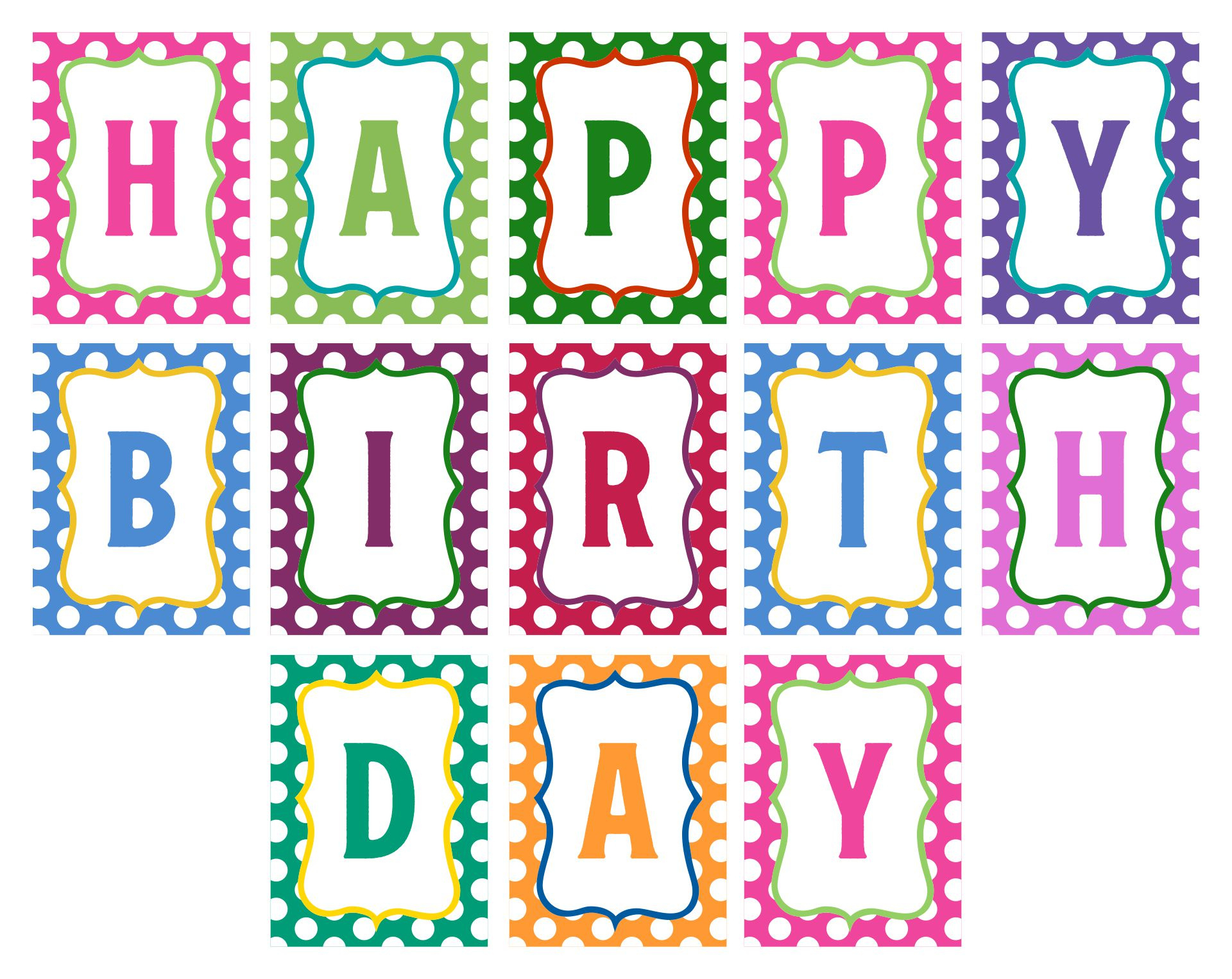 Happy Birthday Printable Letters - Printable Party Favors with regard to Free Happy Birthday Printable Letters