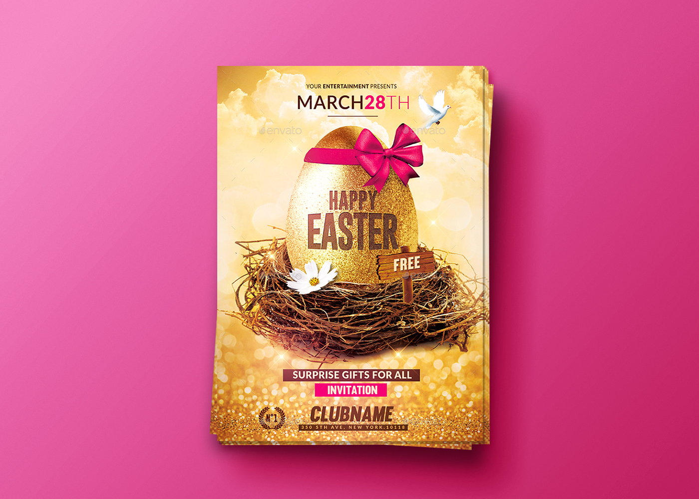 Happy Easter | Flyer Psd Template :: Behance in Free Easter Templates For Photoshop