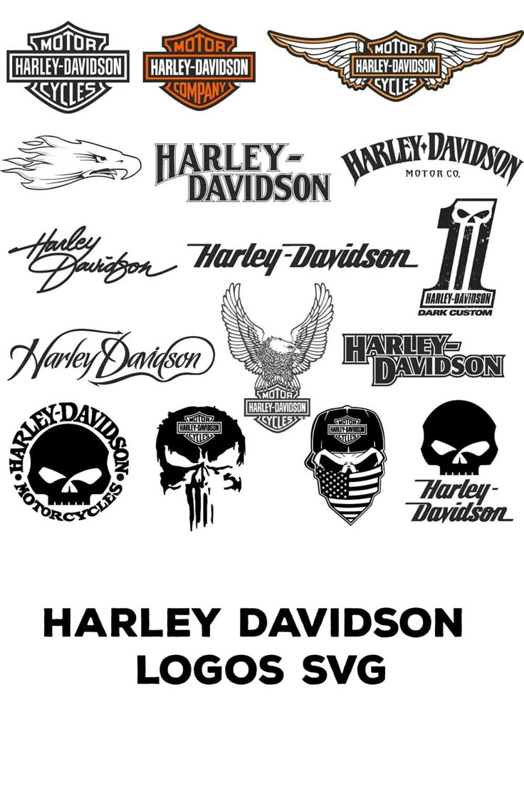 Harley Davidson Logos Svg with Printable Harley Davidson Logo Stencil