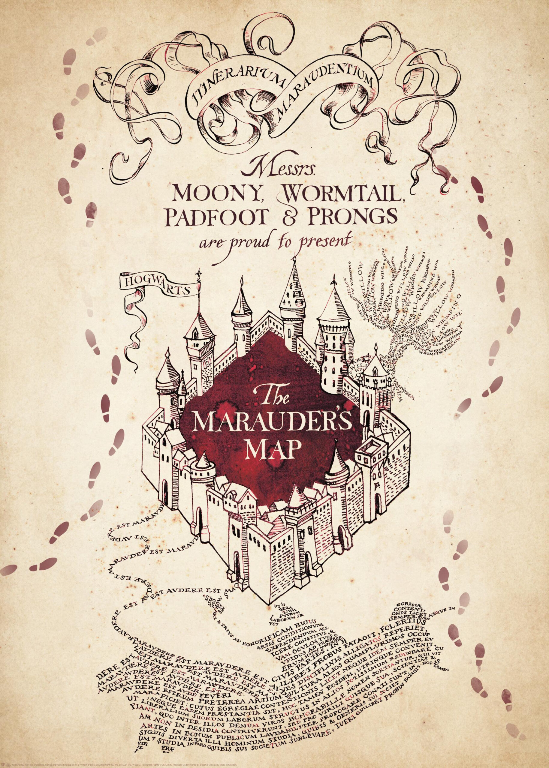 Harry Potter™ - Marauder&amp;#039;S Map Print with Free Printable Harry Potter Marauders Map