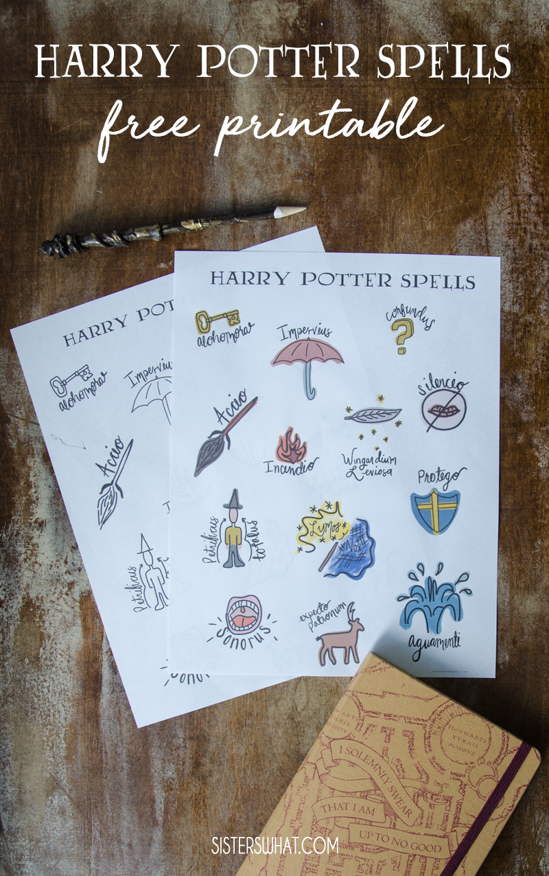 Harry Potter Printable Spells - Sisters, What! within Free Printable Book Of Spells