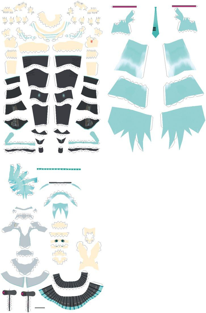 Hatsune Miku Papercraft 30 Cmhanaminasho On Deviantart with regard to Anime Papercraft Templates Free