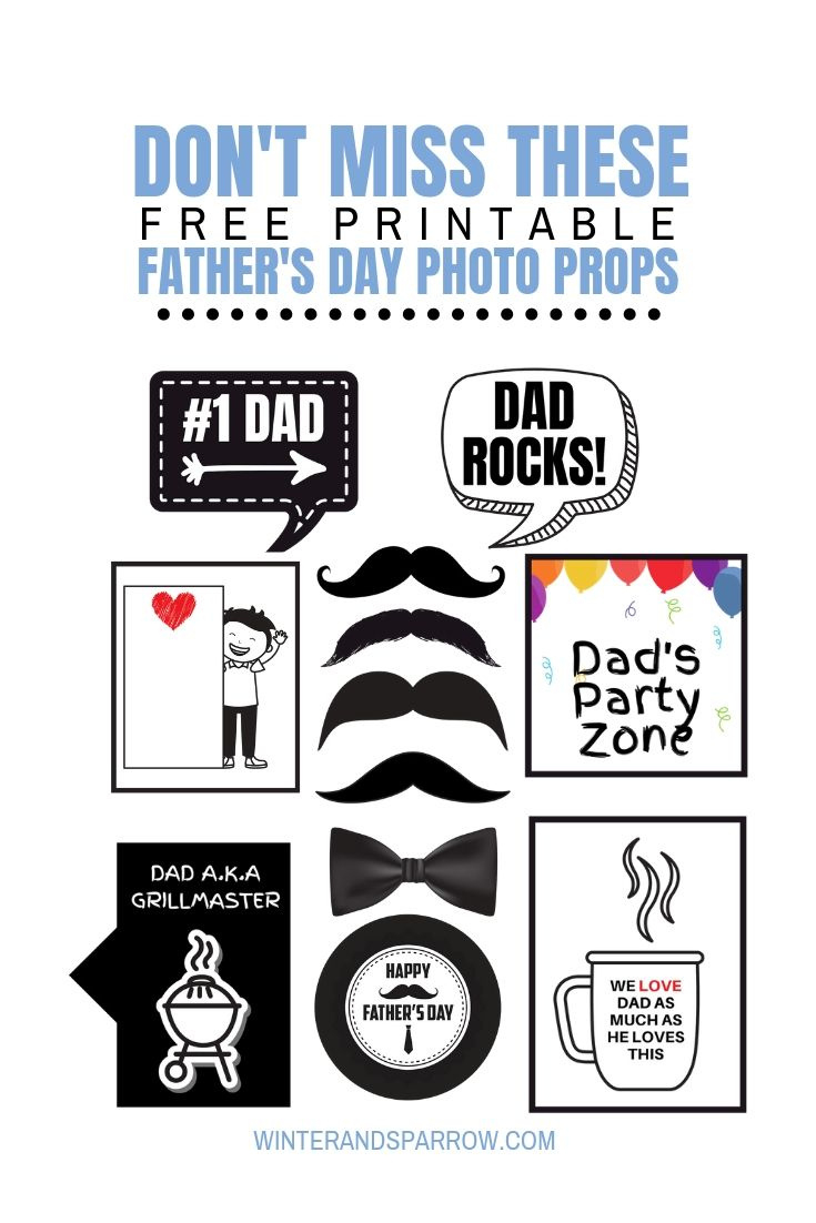 Have Lots Of Fun With Free Fathers Day Photo Booth Props intended for Fathers Day Photo Booth Props Free Printable