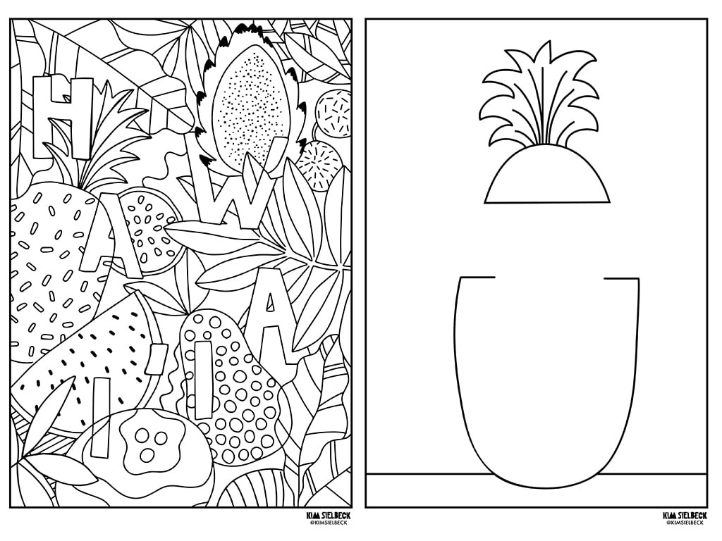 Hawai&amp;#039;I Artists Share 38 Free Printable Coloring Sheets For Kids in Free Hawaiian Printables