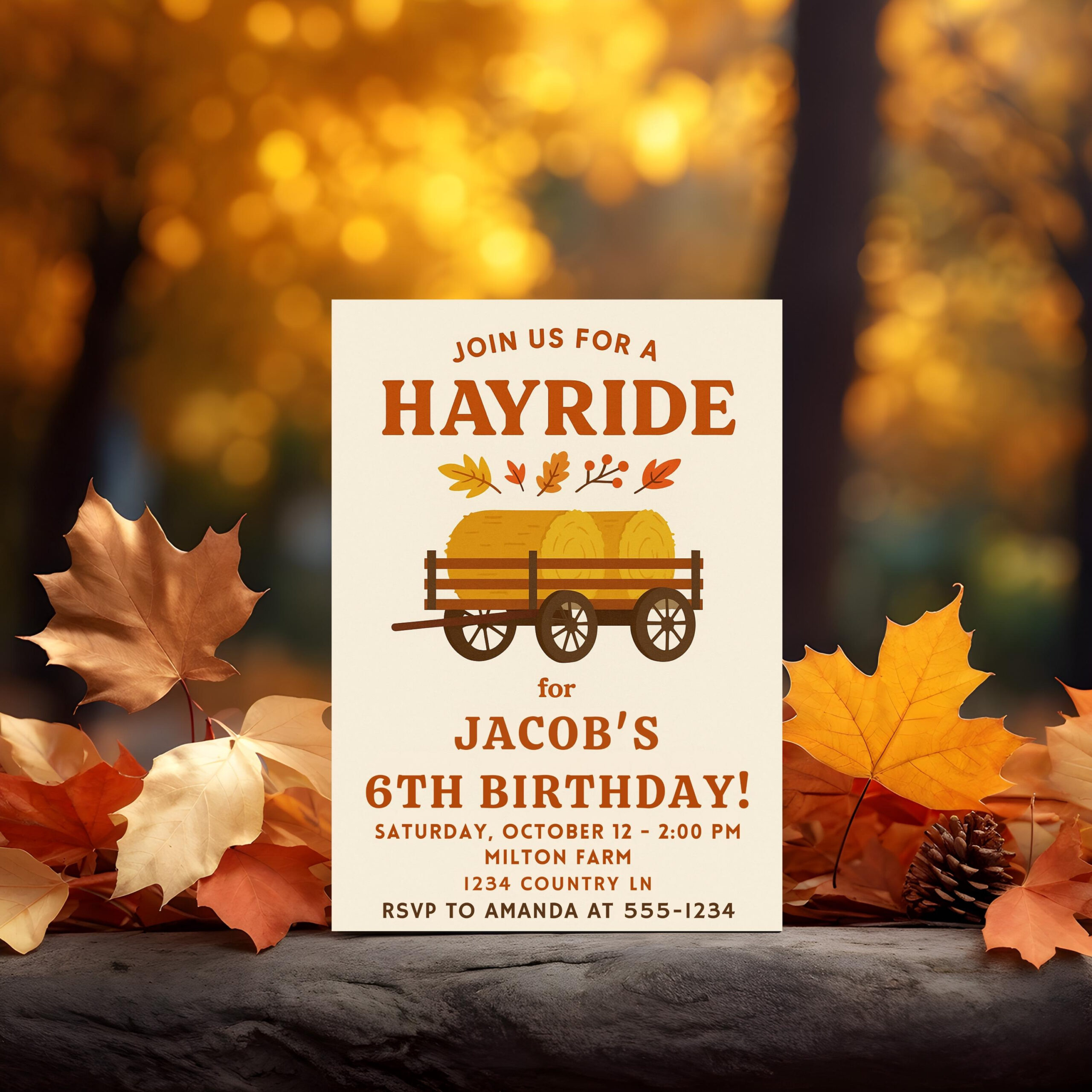 Hayride Party Invite - Etsy regarding Free Printable Hayride Invitations