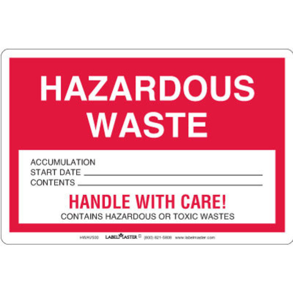 Hazardous Waste Label, Pvc-Free Film Stock | Labelmaster regarding Free Hazardous Waste Label Template