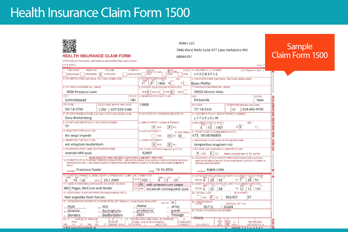 Health Insurance Claim Form 1500 - Rpa Component | Uipath inside Free Health Insurance Claim Form 1500 Template