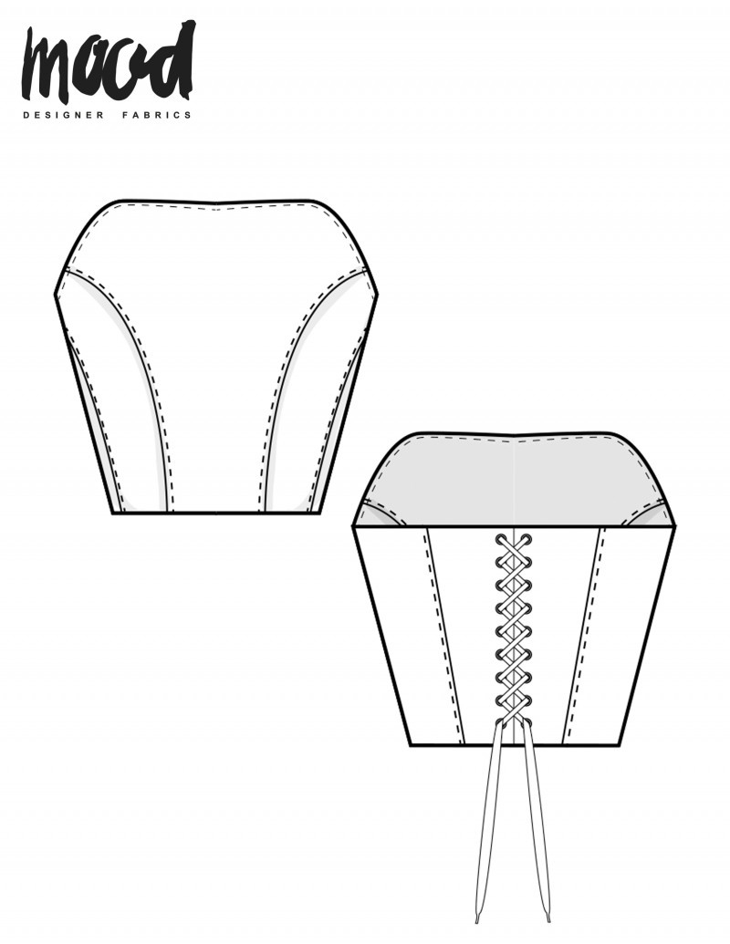 Helen Castillo X Mood Fabrics Corset - Free Sewing Pattern in Free Printable Corset Top Pattern
