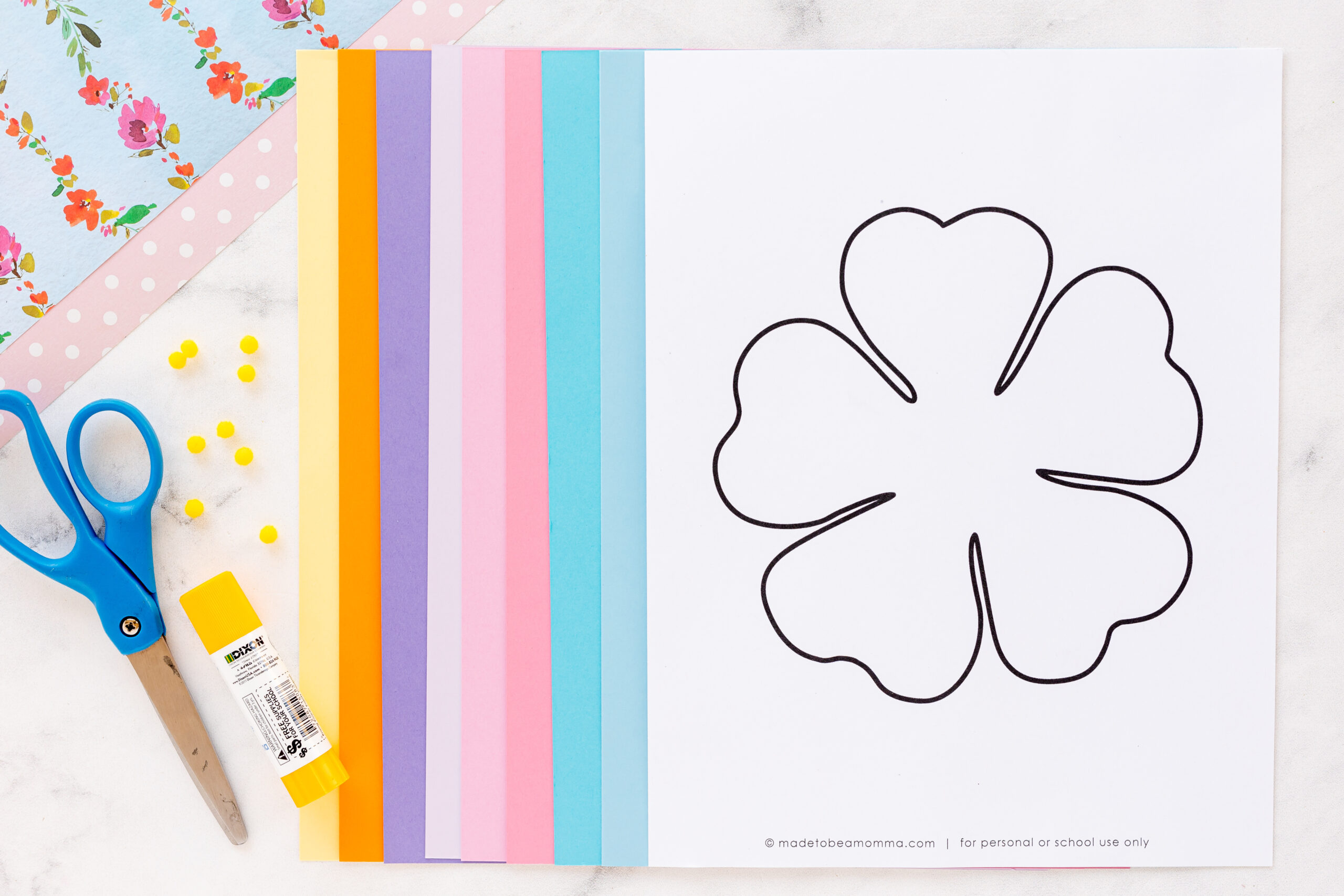 Hibiscus Flower Craft - Made To Be A Momma pertaining to Free Printable Hibiscus Flower Stencils