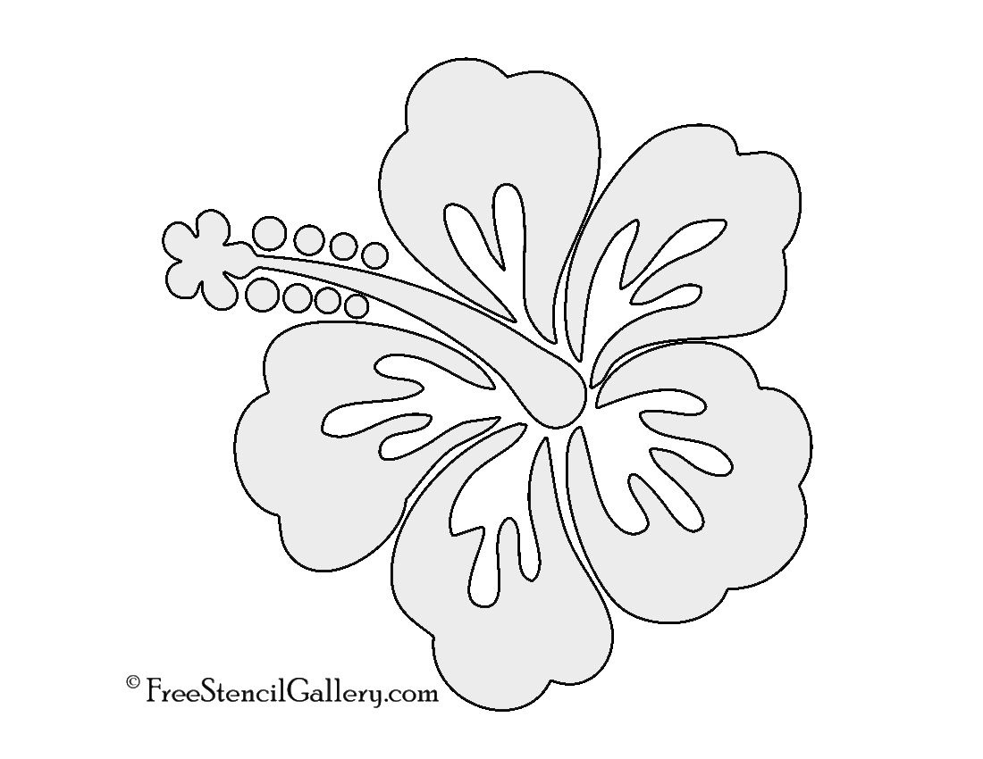 Hibiscus Flower Stencil - Worksheets Library intended for Free Printable Hibiscus Flower Stencils