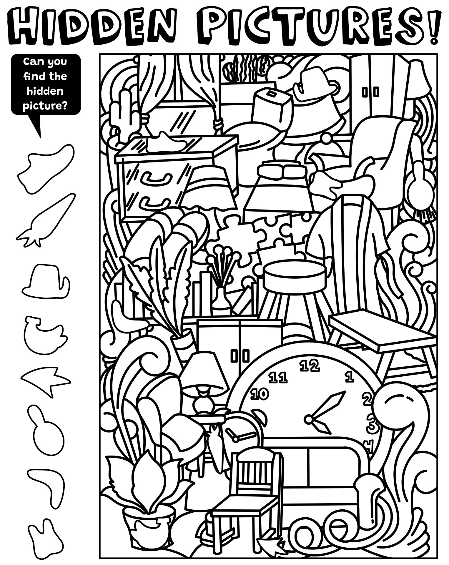 Hidden Pictures For Adults - 10 Free Pdf Printables | Printablee within Free Printable Hidden Pictures For Adults with Answers