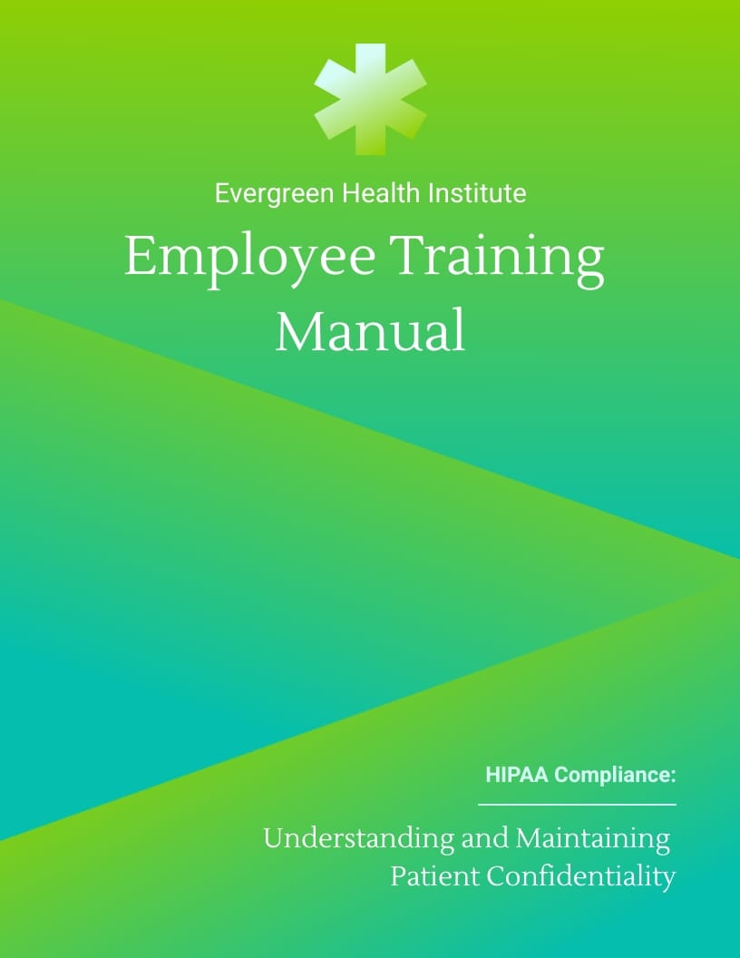 Hipaa Compliance Employee Training Manual Template | Visme in Free Hipaa Training Materials Printable