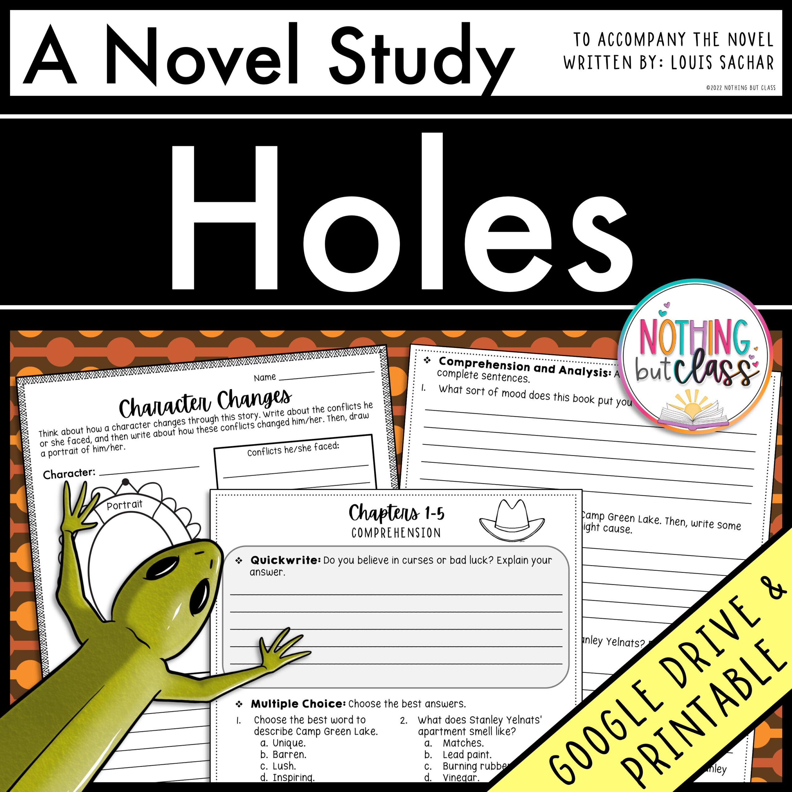 Holes Novel Study Unit | Comprehension Questions With Activities regarding Free Printable Worksheets On The Book Holes