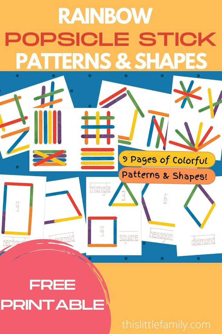 Homeschool Days: Tips For Keeping Your Preschoolers Busy & Learning in Popsicle Stick Patterns Printable