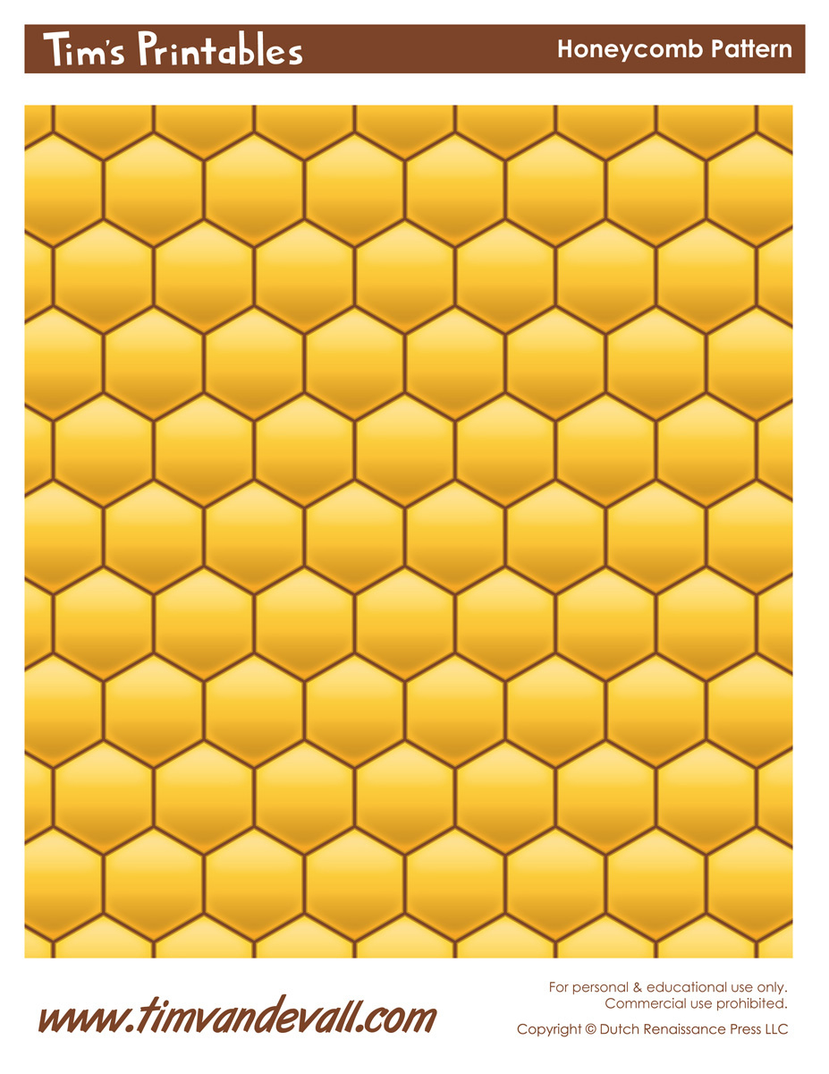 Honeycomb Template & Honeycomb Pattern in Free Printable Honeycomb Pattern