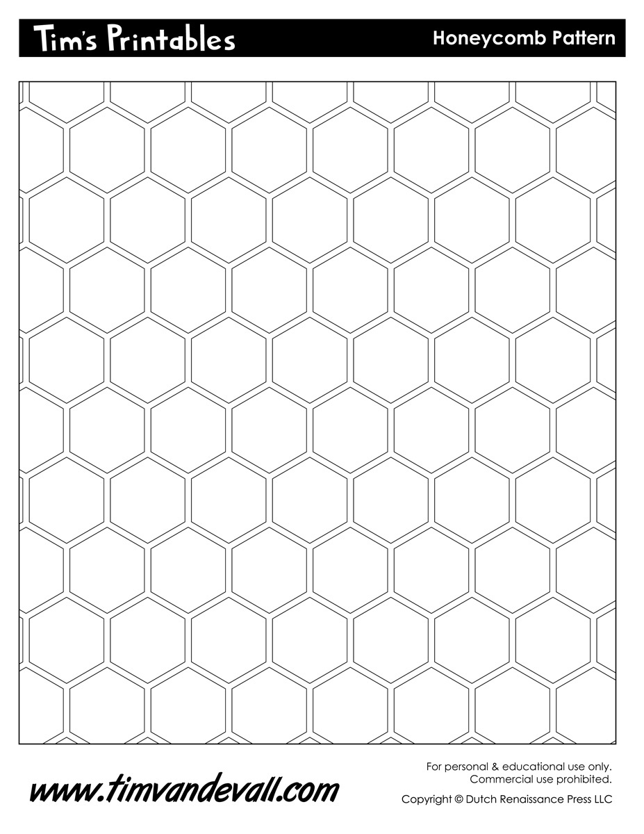 Honeycomb Template & Honeycomb Pattern with regard to Free Printable Honeycomb Pattern