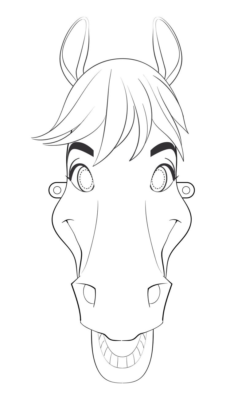 Horse Face Template - 10 Free Pdf Printables | Printablee throughout Free Printable Horse Head Stencils