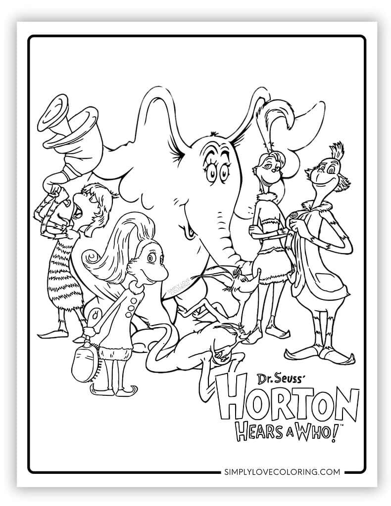 Horton Hears A Who Coloring Pages (Free Pdf Printables) - Simply pertaining to Horton Hears a Who Printable Pattern