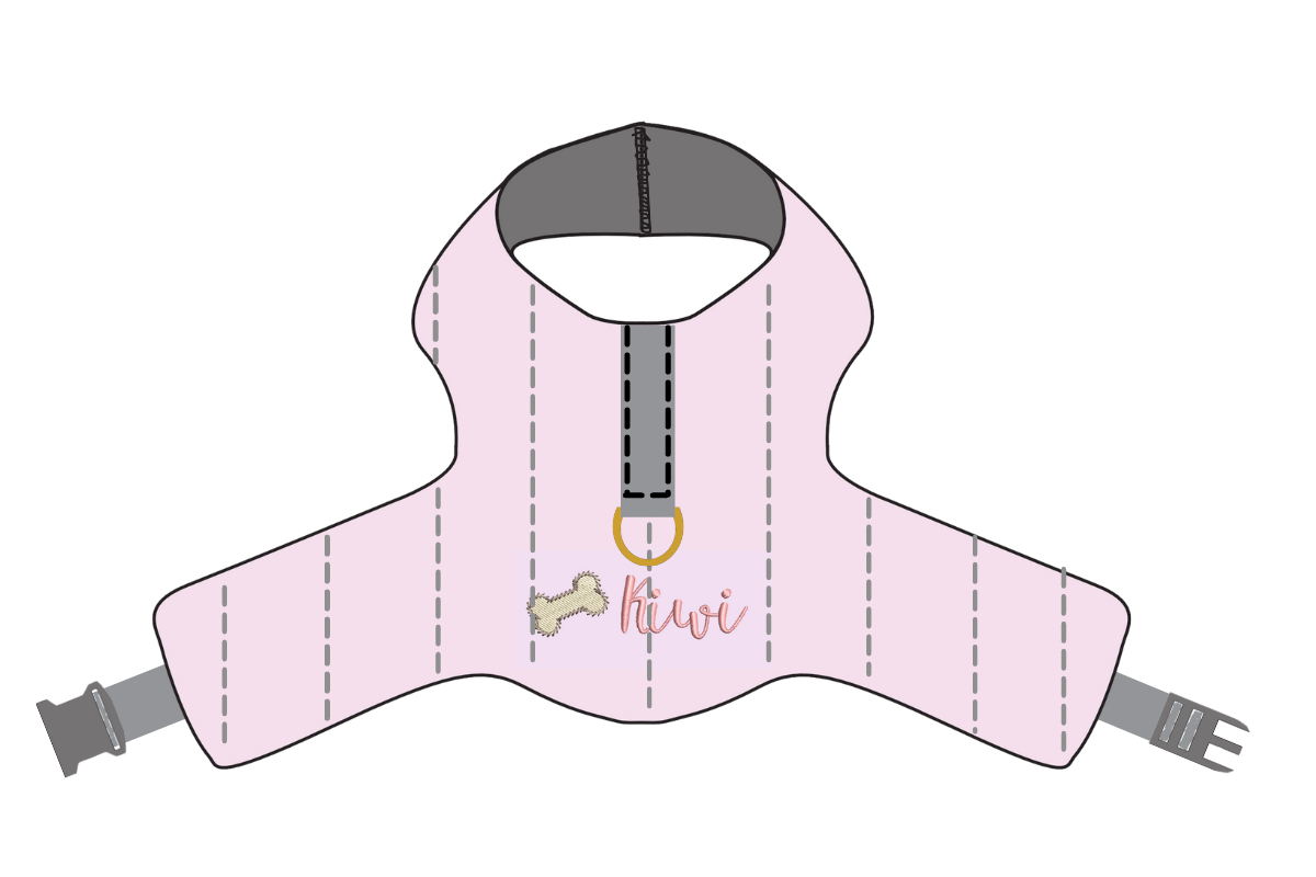 How To Create A Dog Harness, Part 2: Embroidery And Sewing - Weallsew in Printable Dog Harness Pattern Free