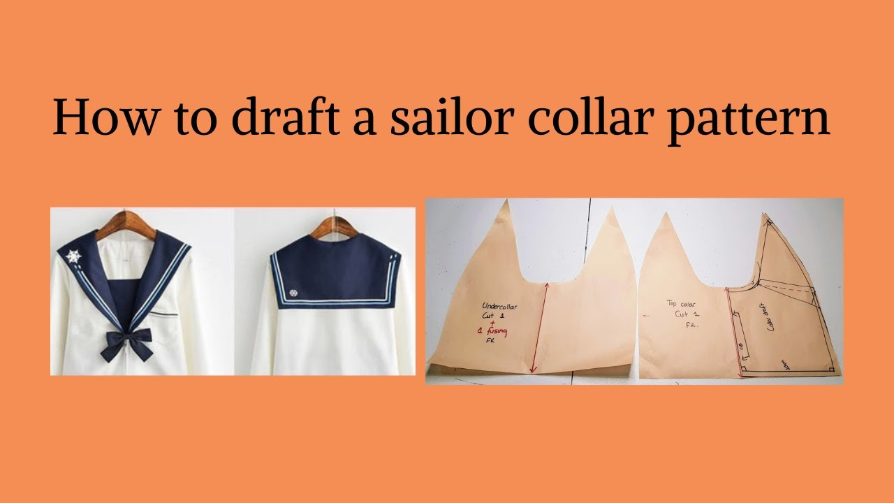 How To Draft A Sailor Collar Pattern/Pattern Making/Sewmate. pertaining to Detachable Sailor Collar Printable Pattern