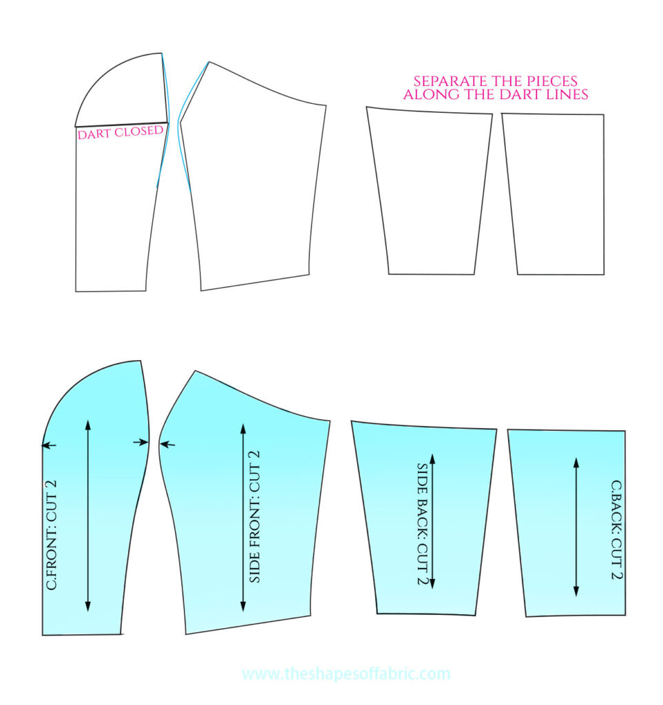 How To Draft Fitted Bodice Patterns For Strapless Garments with Free Printable Bodice Patterns