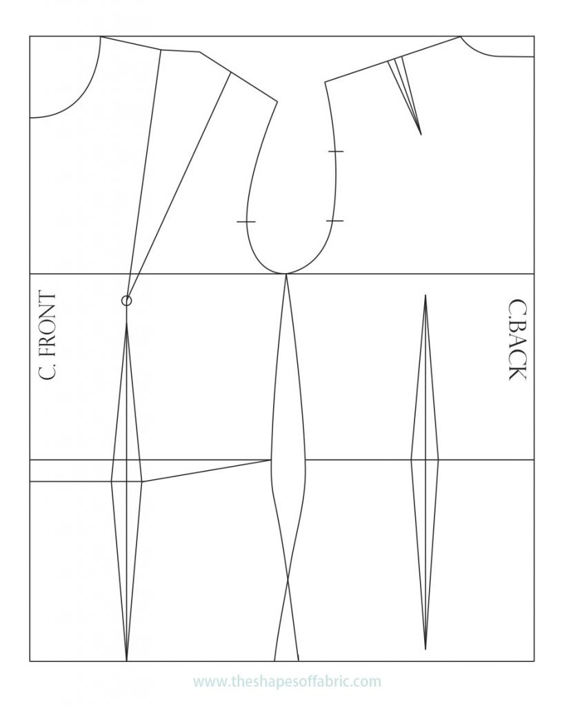 How To Draft The Basic Bodice Pattern - The Shapes Of Fabric intended for Free Printable Bodice Patterns