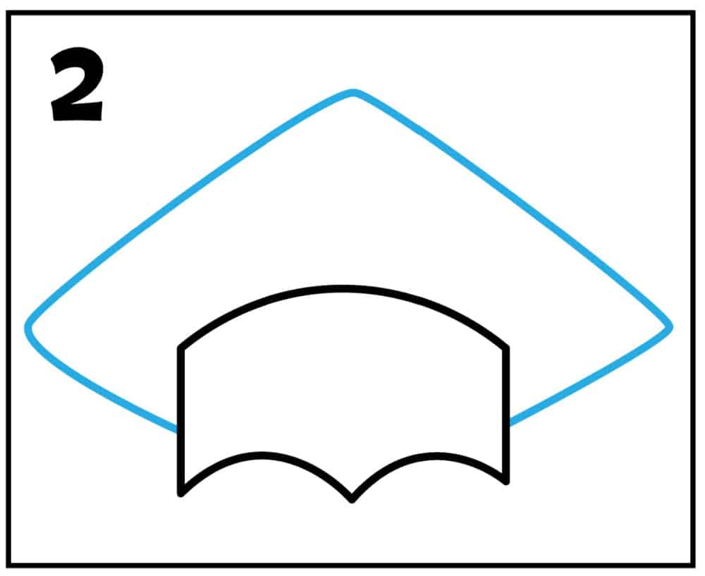 How To Draw A Graduation Cap Easy Stepstep Tutorial inside Printable Graduation Cap Pattern