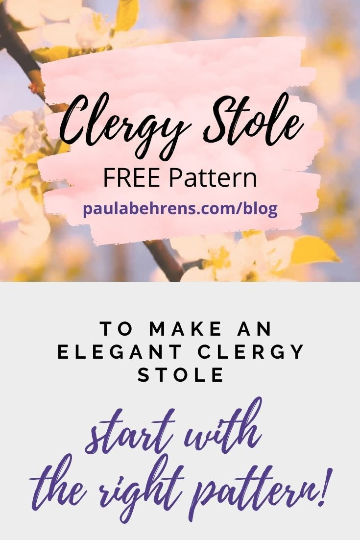How To Make A Clergy Stole in Free Printable Clergy Stole Pattern
