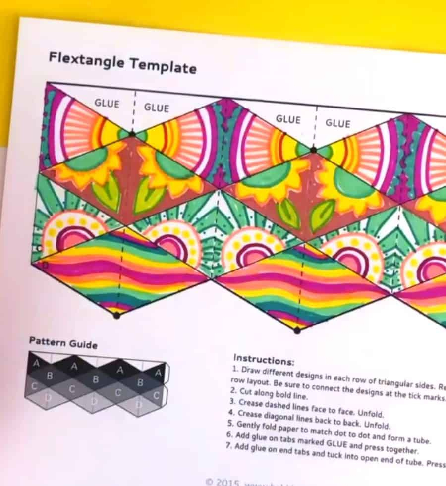How To Make A Flextangle - A Girl And A Glue Gun inside Flextangles Free Printables