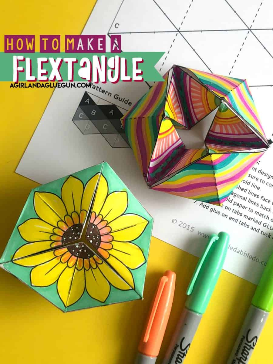How To Make A Flextangle - A Girl And A Glue Gun pertaining to Free Printable Flextangle Template Patterns