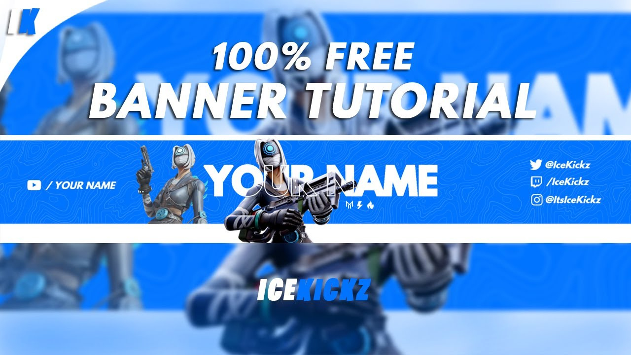How To Make A Free Fortnite Youtube Banner Without Photoshop! (Pixlr Tutorial) regarding Free Fortnite Banner Template