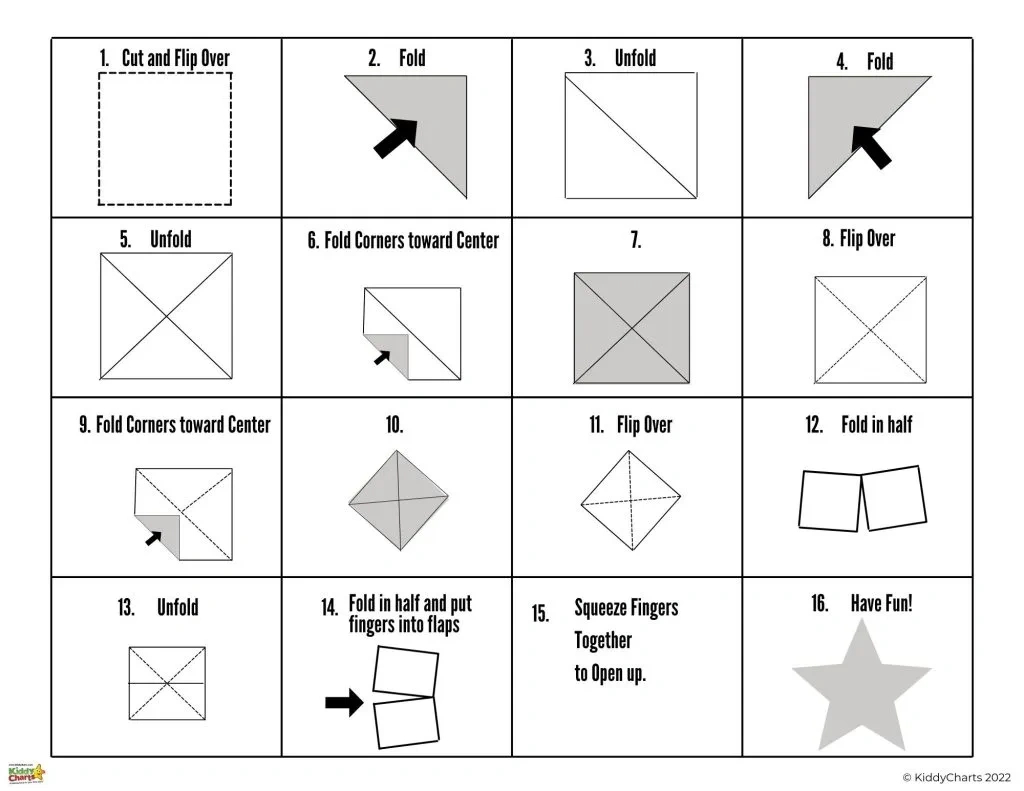 How To Make Cootie Catchers: Animal Template in Free Printable Animal Cootie Catcher Template
