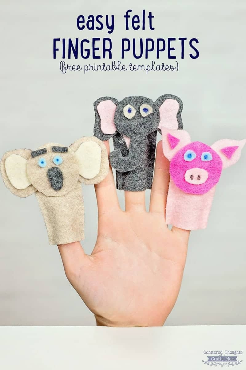 How To Make Felt Finger Puppets (Crafts For Kids) - Scattered with Free Printable Felt Finger Puppet Patterns