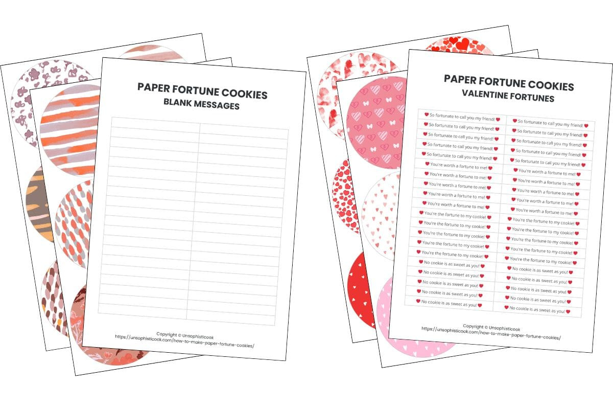 How To Make Origami Paper Fortune Cookies (Printable Template!) in Free Printable Paper Fortune Cookies