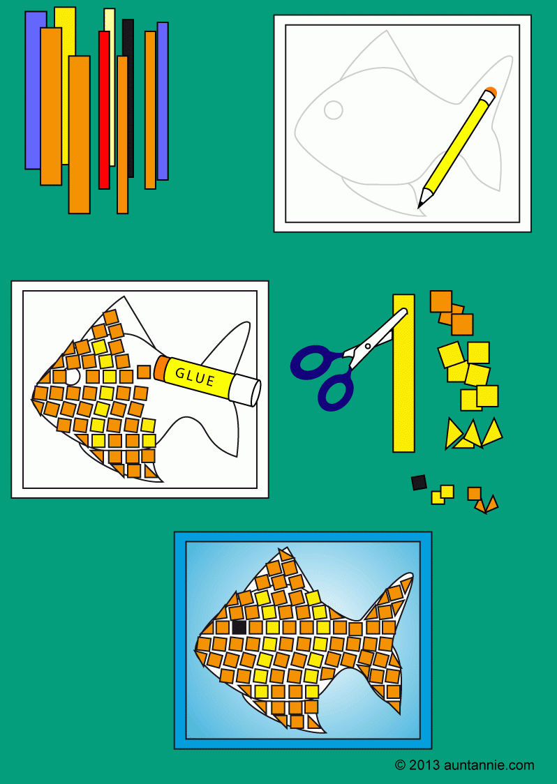 How To Make Paper Mosaics - Friday Fun, For Kids - Aunt Annie&amp;#039;S Crafts intended for Paper Mosaic Patterns Printable
