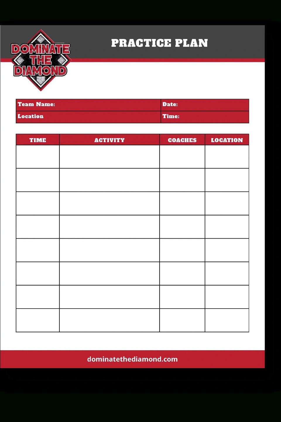 How To Run The Perfect Softball Practice: Free Practice Plan Template inside Free Softball Practice Plan Template