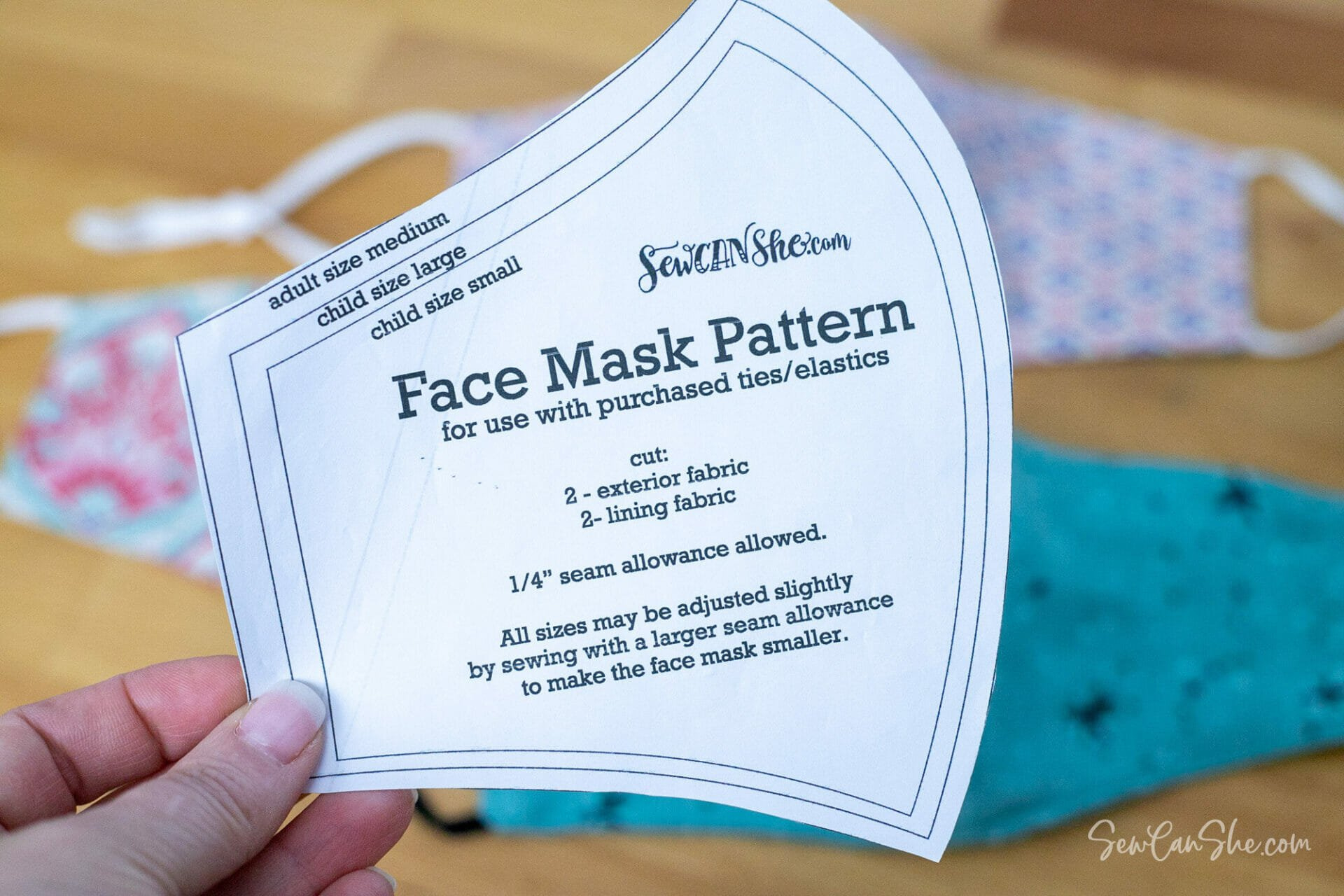 How To Sew A Basic Face Mask (With Adjustable Elastics) throughout Free Printable Patterns For Face Masks
