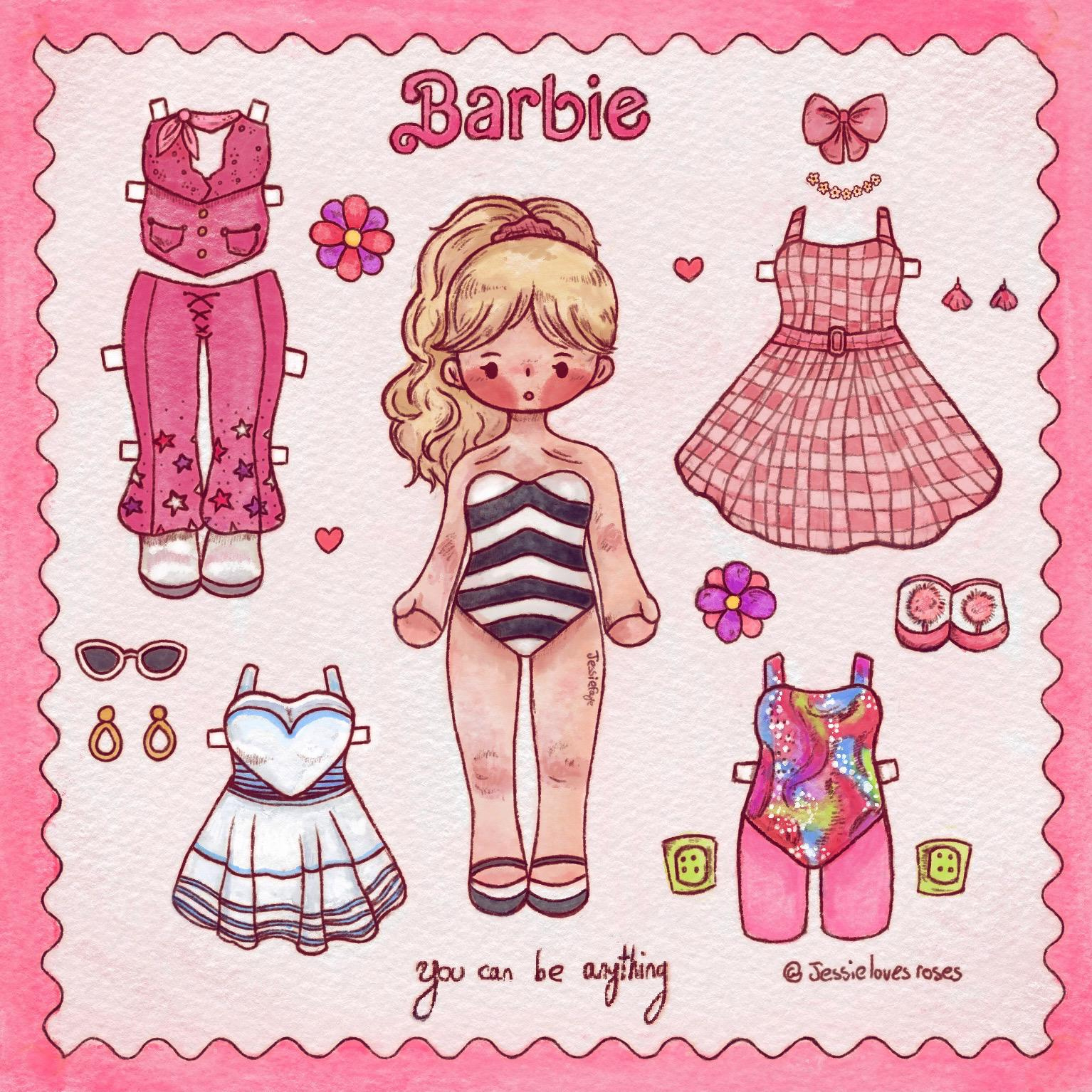 I Loved The Barbie Movie&amp;#039;S Outfits So Much I Made A Set Of Paper throughout Free Printable Barbie Paper Dolls And Clothes