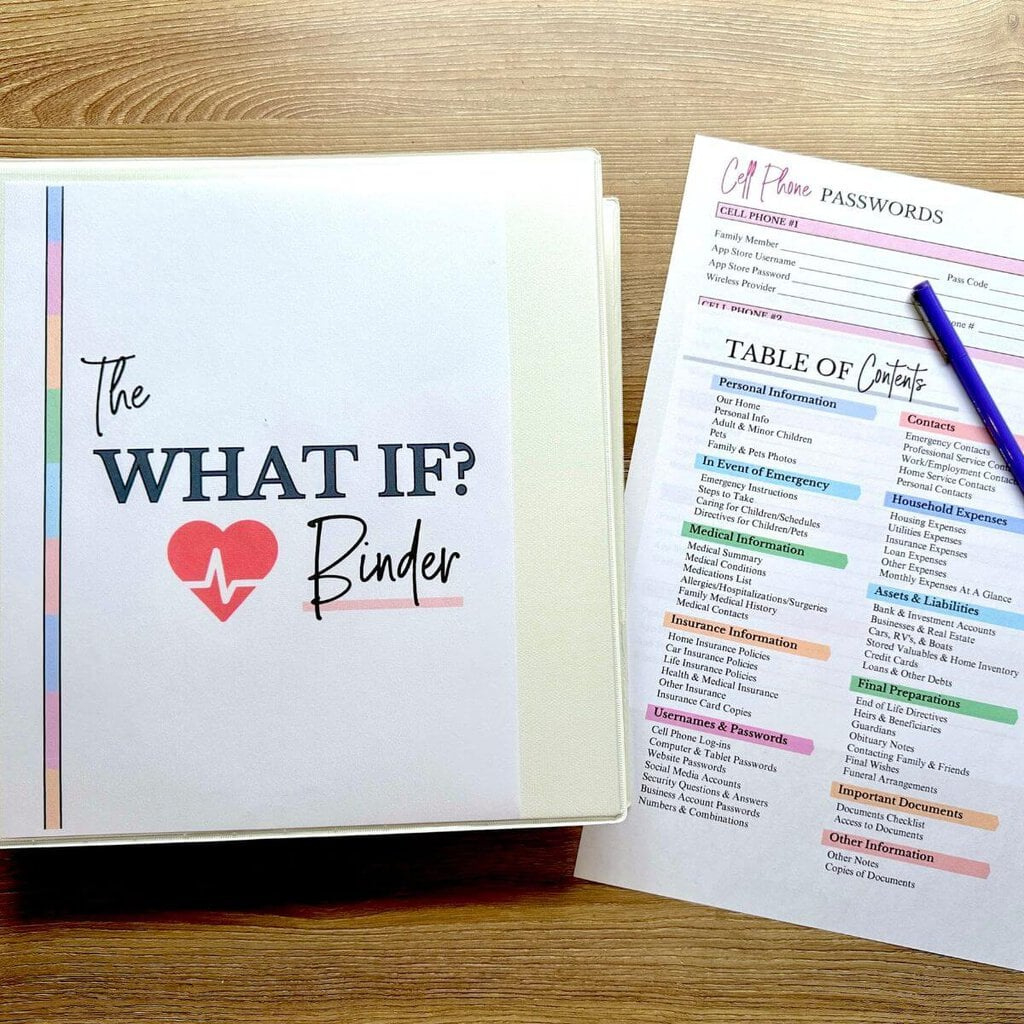 I Made This Emergency Binder After I Almost Died - You Need One Too! within In the Event of My Death Free Printables