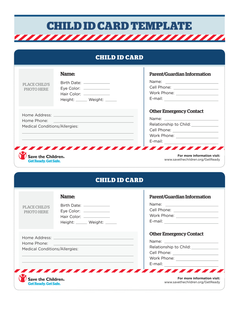 Id Card Template Photo - Fill Online, Printable, Fillable, Blank throughout Free Emergency Card Template