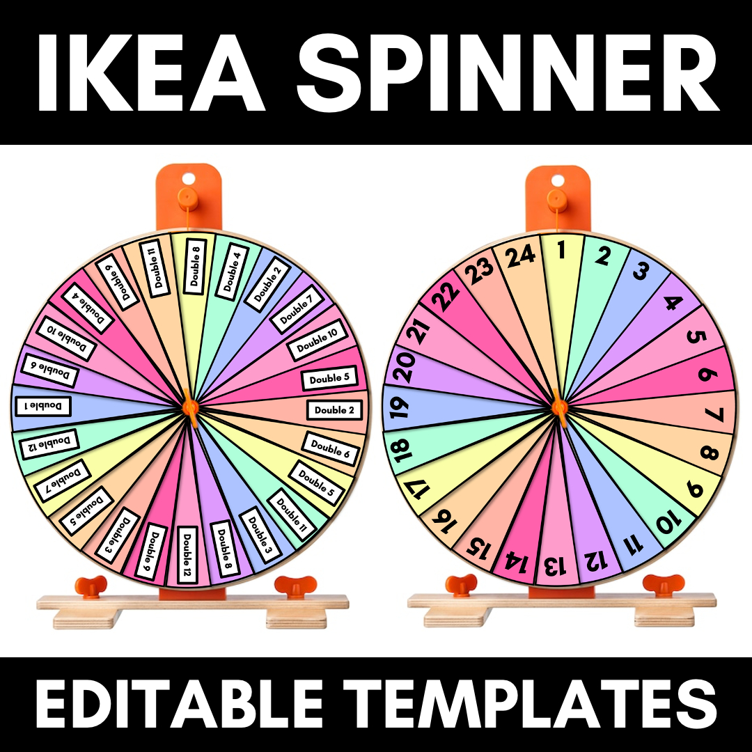 Ikea Spinner Editable Templates - Mrs Learning Bee for Free Spinner Template