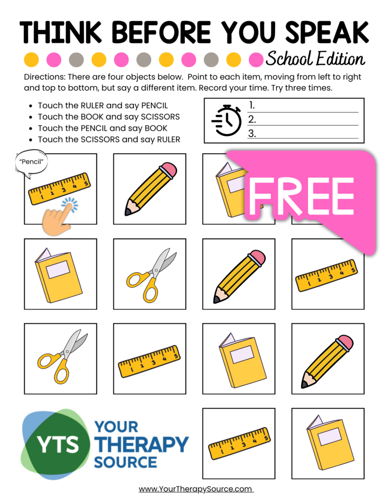 Impulse Control Worksheets - Free - Your Therapy Source for Free Printable Self Control Worksheets