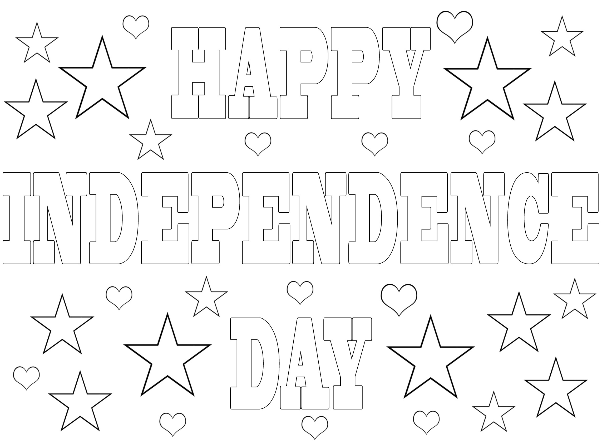 Independence Day Coloring - Rooftop Post Printables with Free Independence Day Printables
