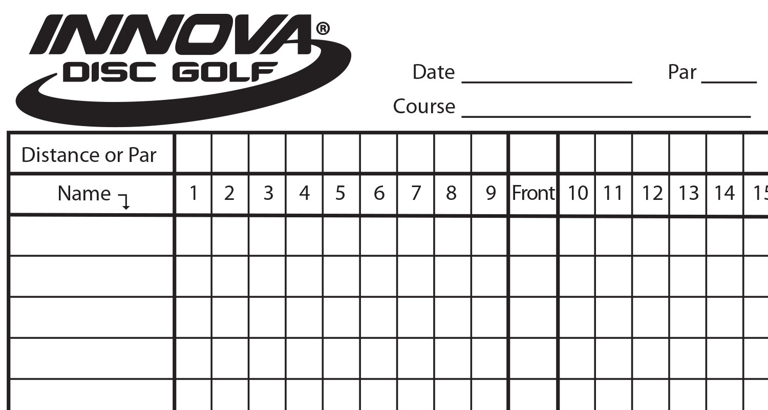 Innova Scorecard - Innova Disc Golf regarding Free Printable Golf Scorecards