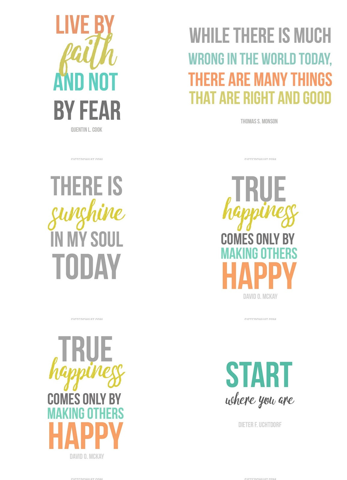 Inspirational Quotes Free Printables - Sisters, What! with Free Printable Lds Quotes