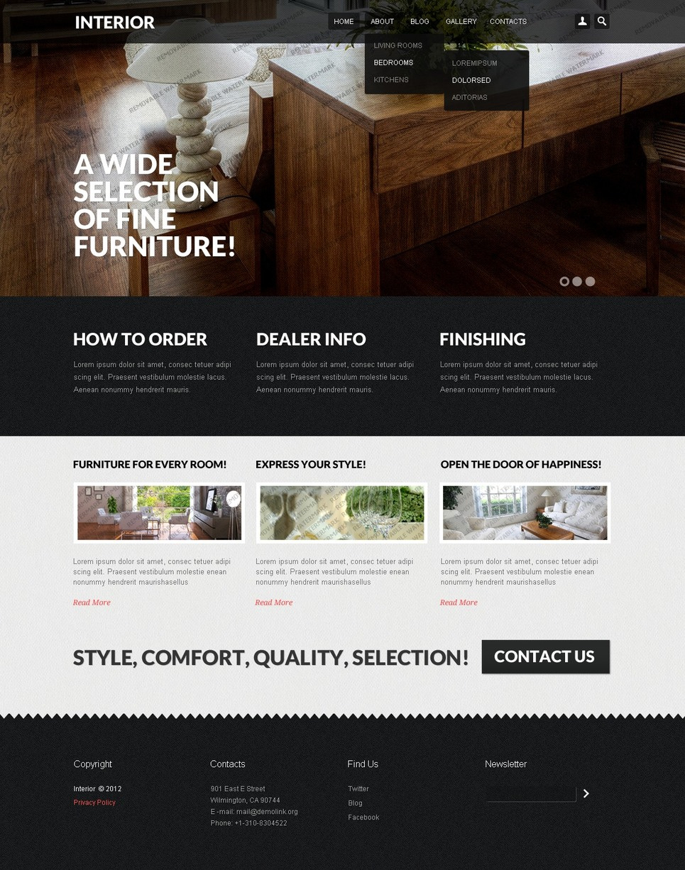 Interior Design Template Monster Free Drupal Theme - Freedownload for Template Monster Free Bootstrap Templates