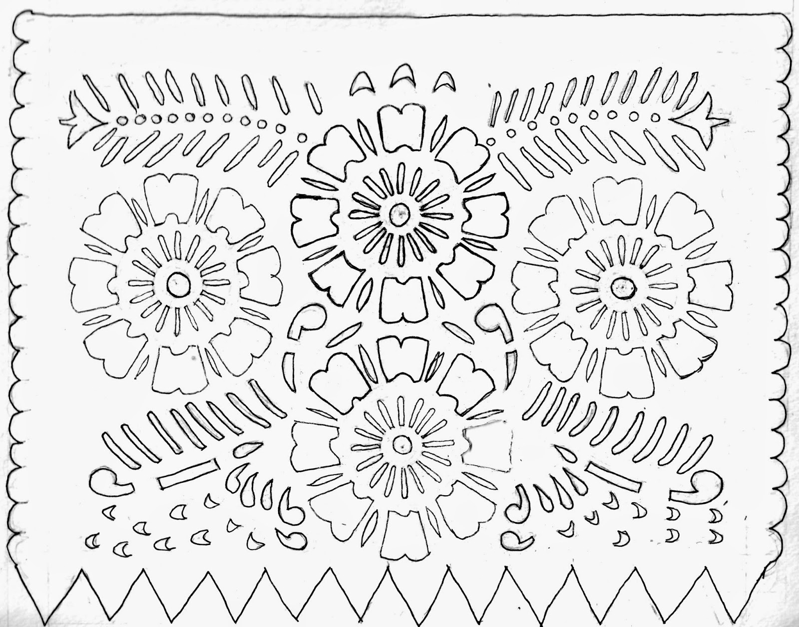 Introducing New Worlds With A Shrug: Make This: Papel Picado intended for Printable Papel Picado Patterns Free