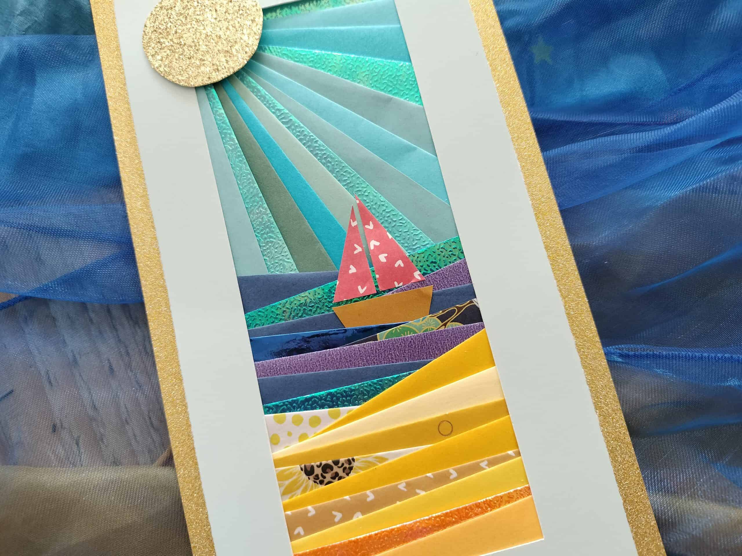 Iris Folding Seascape Template Pattern: Free Tutorial To Make Card throughout Iris Folding Templates Printable Free