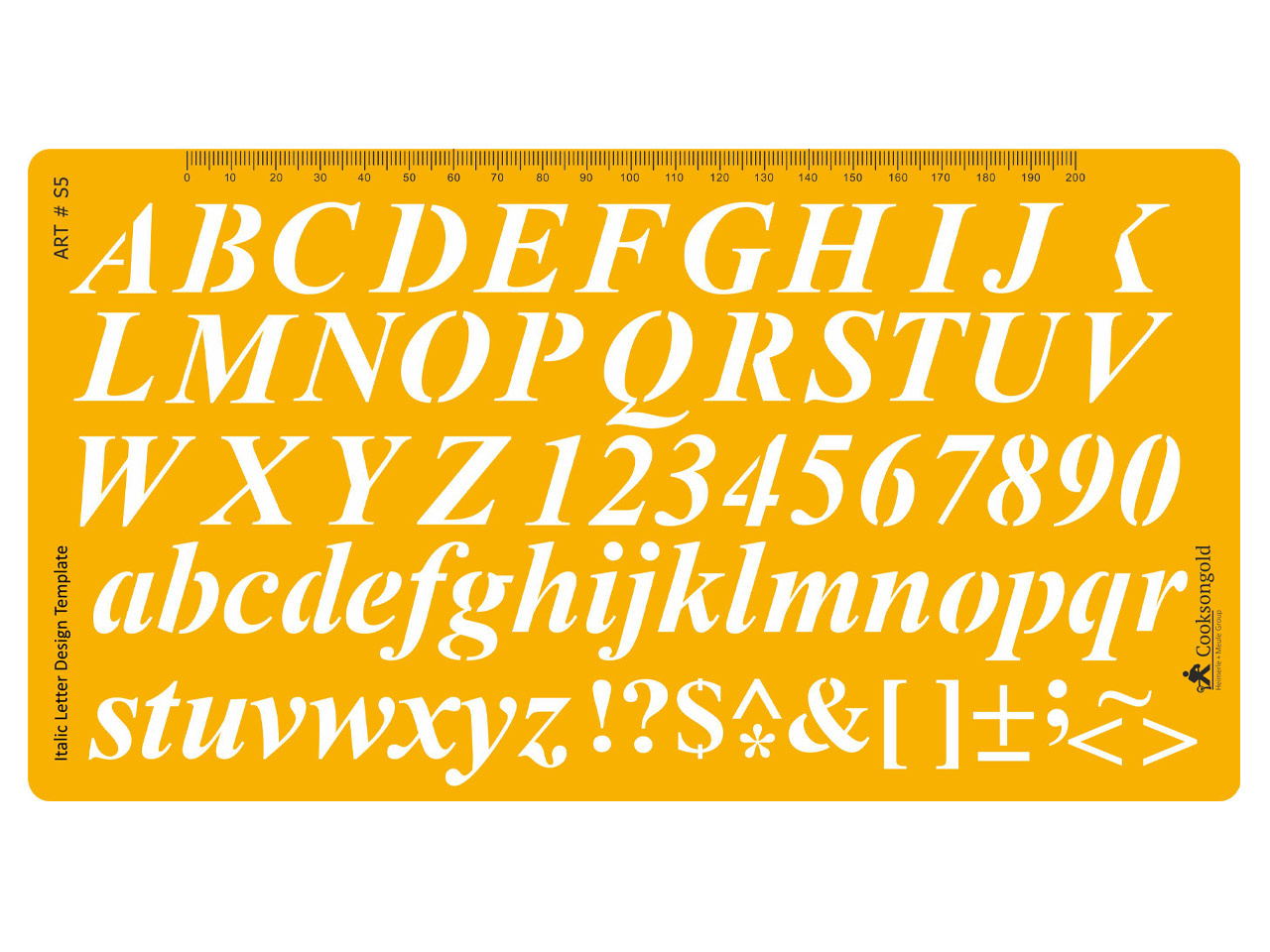 Italic Letter Template With Upper And Lower Case - Cooksongold for Printable Italic Letter Stencils